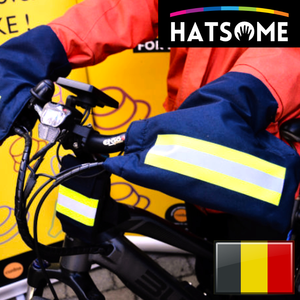 Hatsome is een Belgisch merk, dat moffels aanbied om lekker warme handen te behouden tijdens je fietsrit en ze bieden ook regenhoedjes aan voor onder je fietshelm.