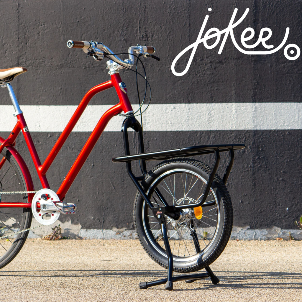 Joker biedt fietsvorken aan om gemakkelijk van je fiets een cargofiets te maken en deze uit te breiden met een kinderzitje of een mand,...